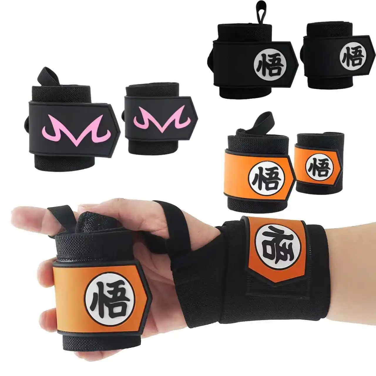 Wrist Wraps Weightlifting Support - 1 Pair Gym Sports Weight Lifting