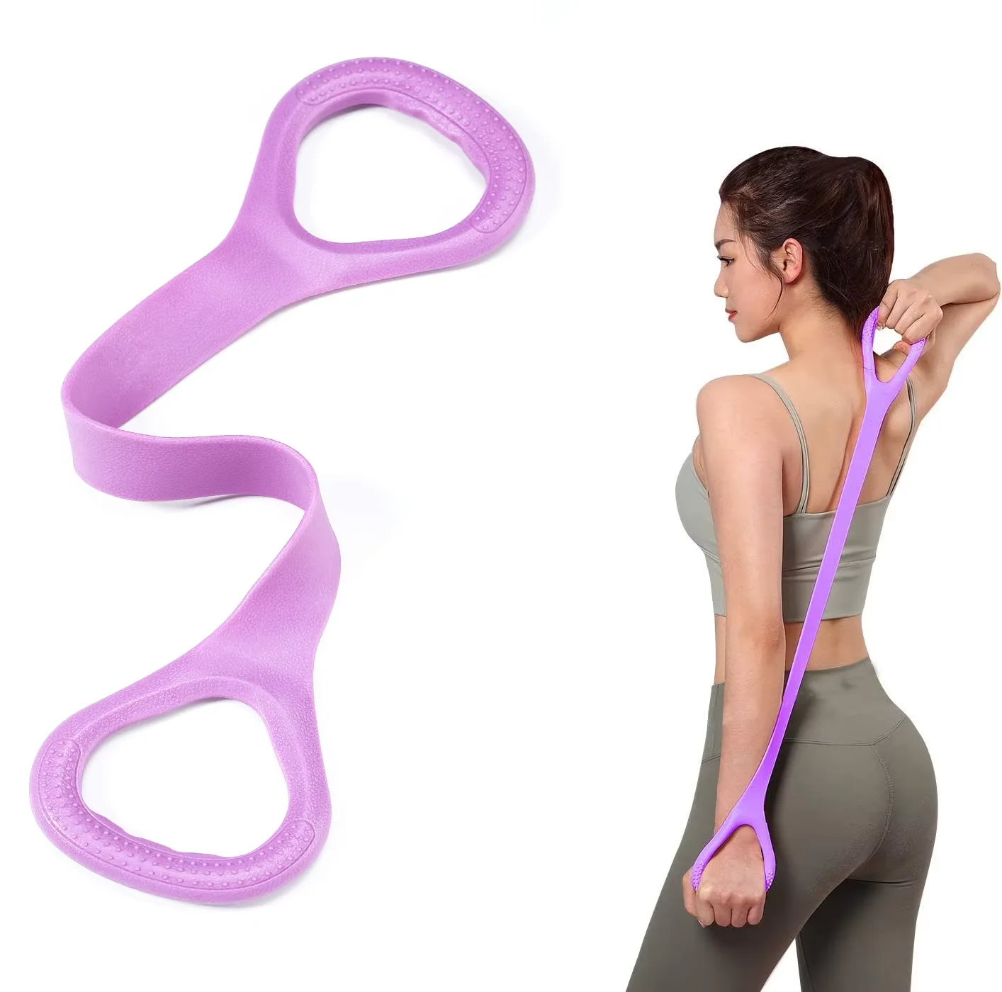 Pilates Bar Kit With Resistance Bands - Fitness Workout Resistance Band Arm Back