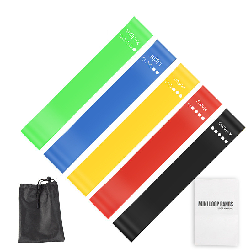 Pilates Bar Kit With Resistance Bands - 5Pcs TPE Resistance Bands Set with