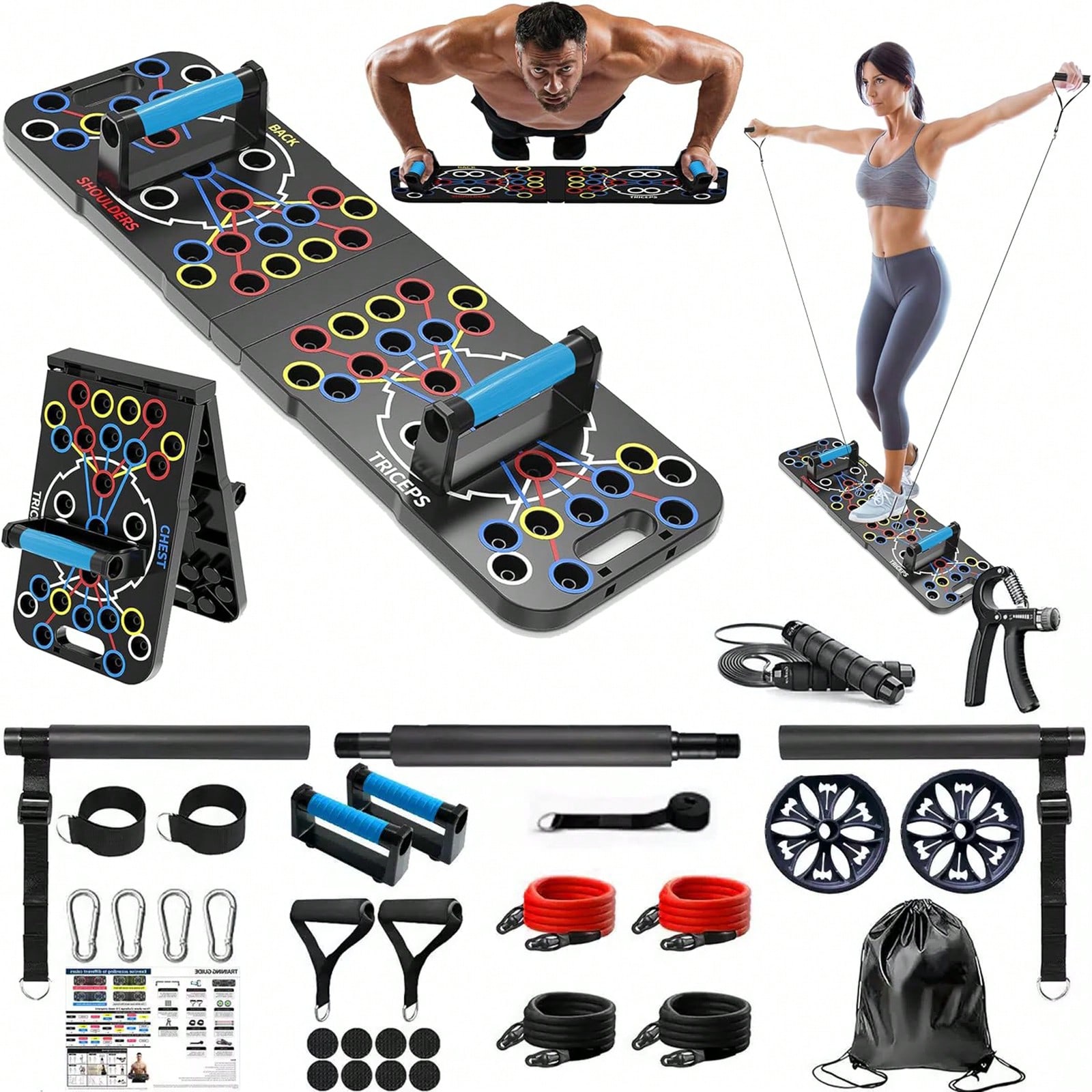 Foldable Push‑Up Board System, - Push Up Board Foldable Multi Function recension och pris