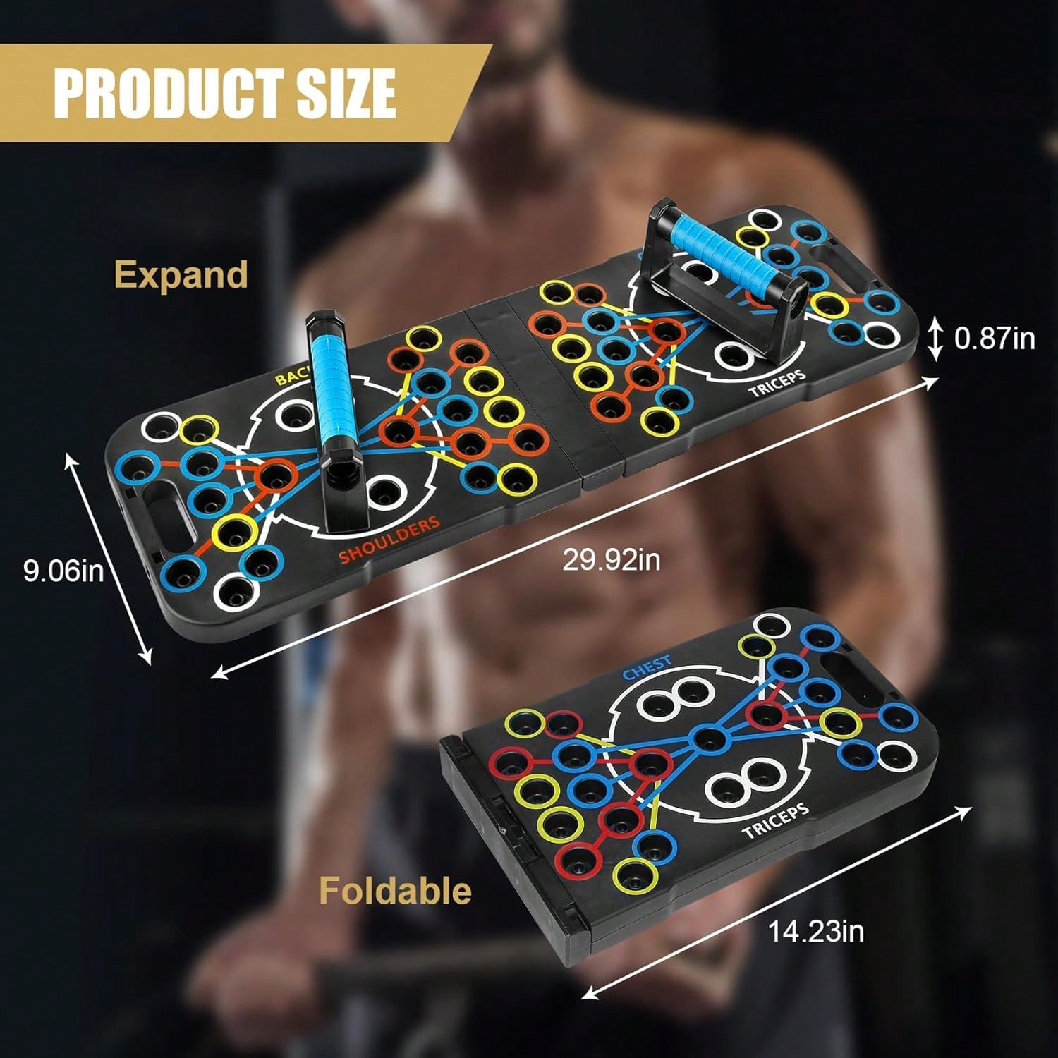 Foldable Push‑Up Board System, - Push Up Board Foldable Multi Function recension och pris