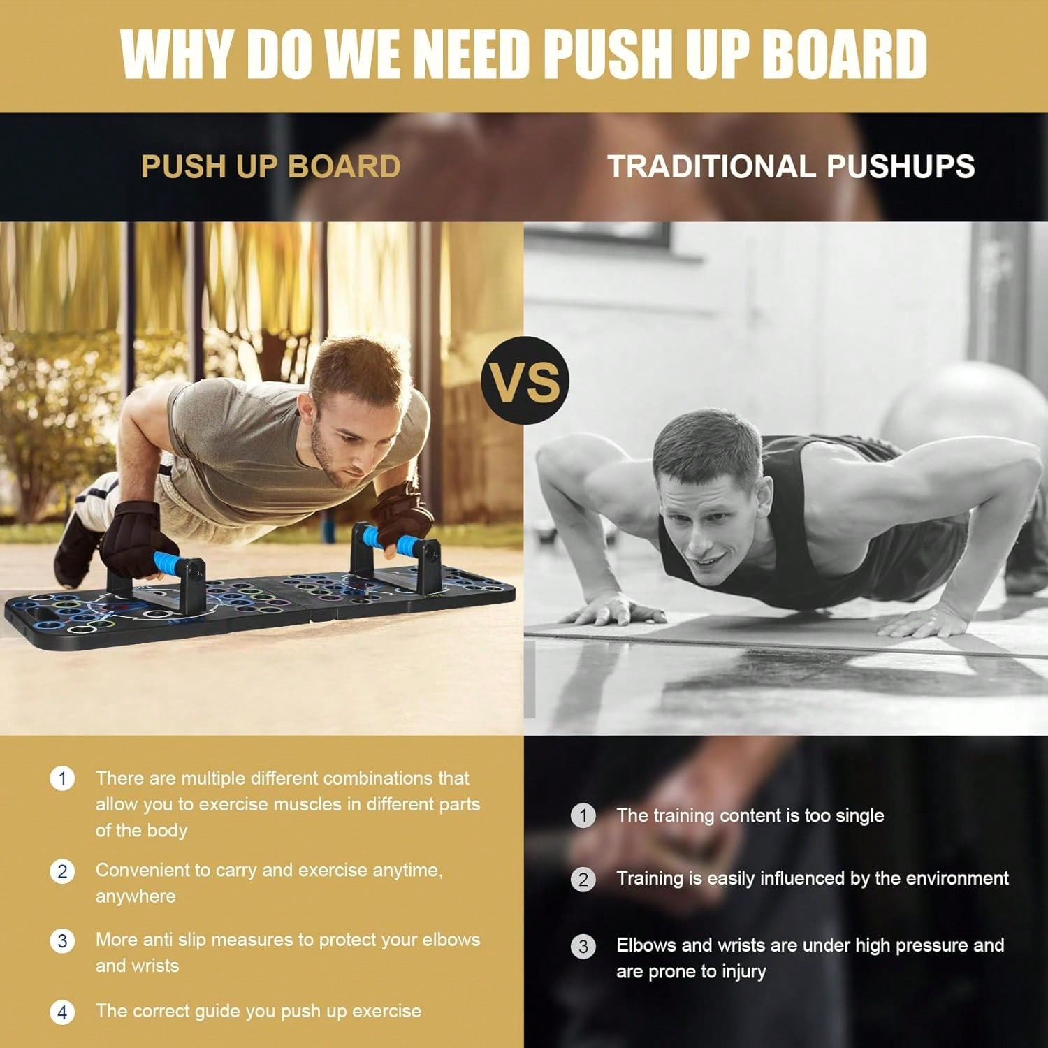 Foldable Push‑Up Board System, - Push Up Board Foldable Multi Function recension och pris