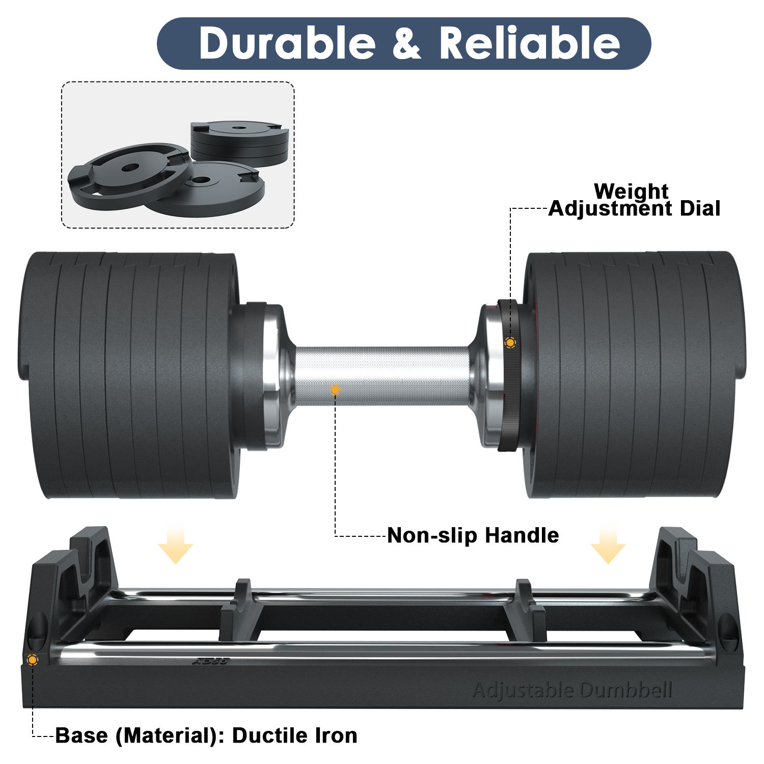 2026 Commercial Gym Equipment  - Adjustable Dumbbell Pair 40Kg recension och pris