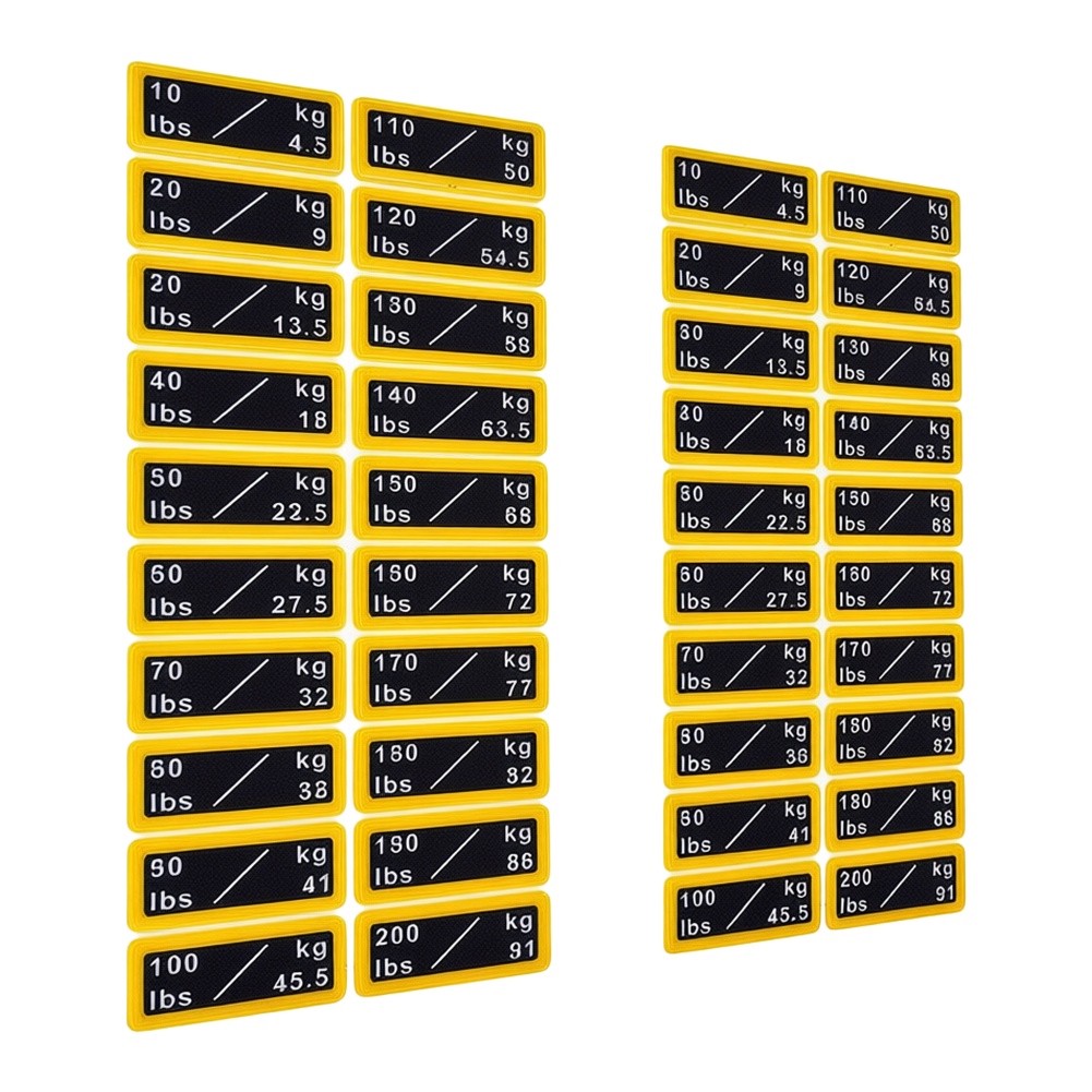 2pcs Yellow Weight Sticker Lab - Fitness Equipment recension och pris