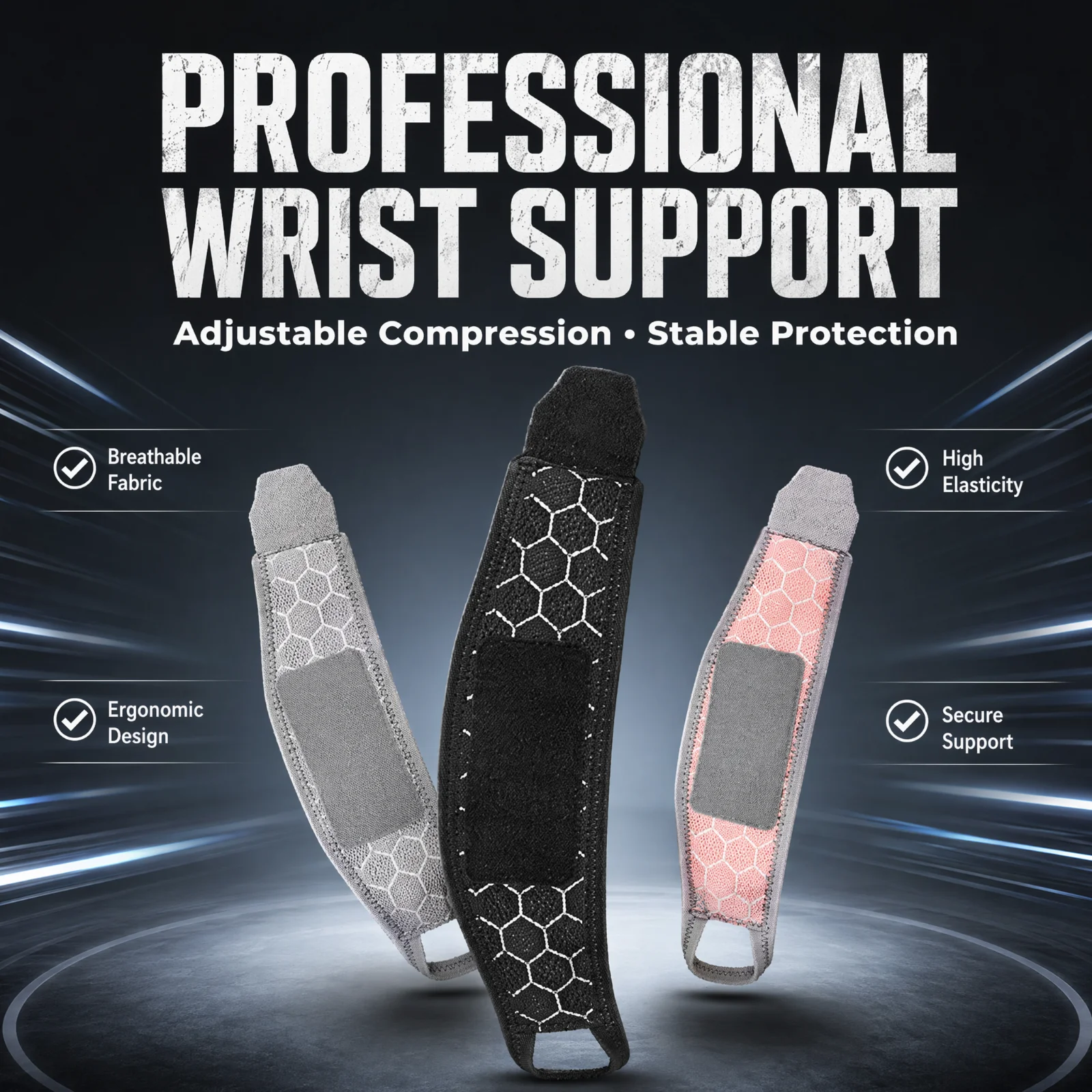Adjustable Wrist Brace Compres - Wrist Wraps Weightlifting Support recension och pris