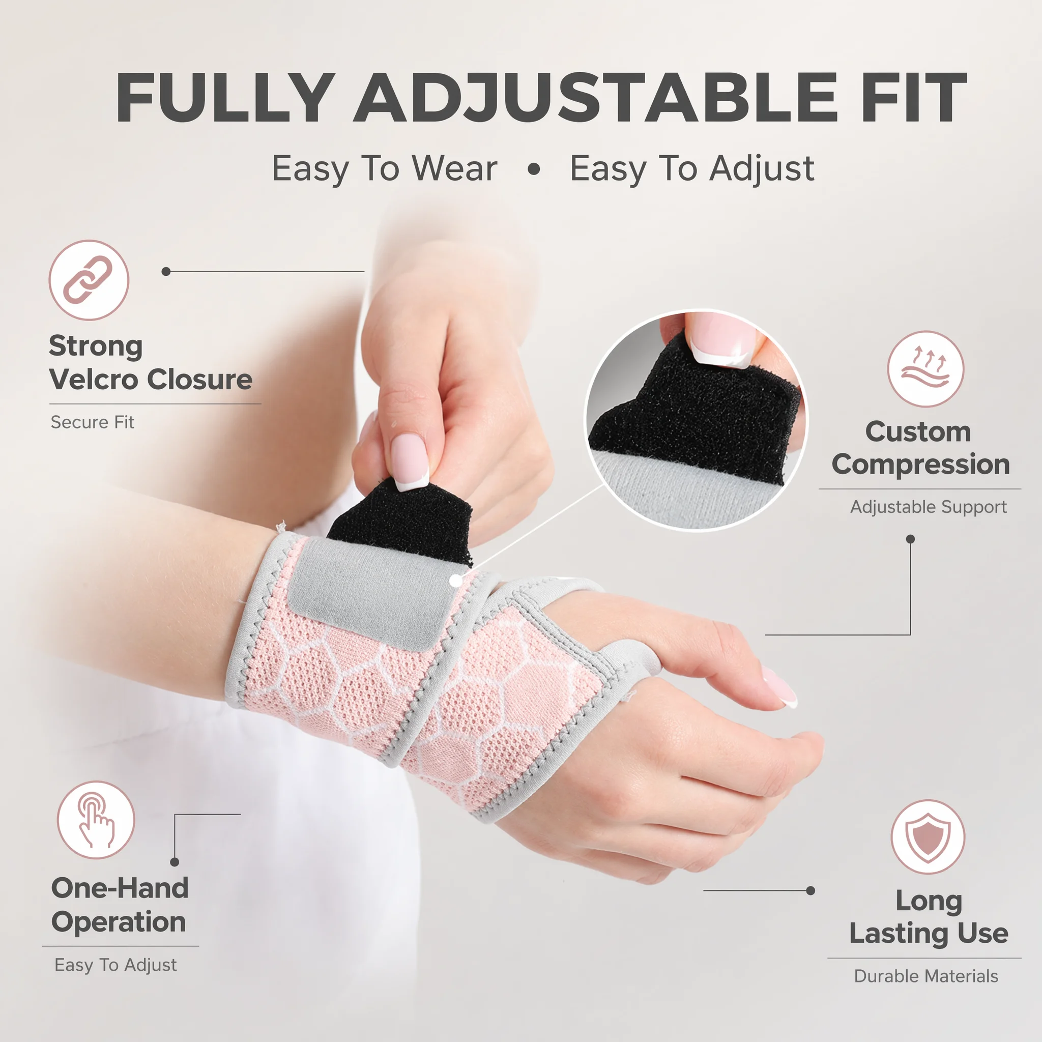 Adjustable Wrist Brace Compres - Wrist Wraps Weightlifting Support recension och pris