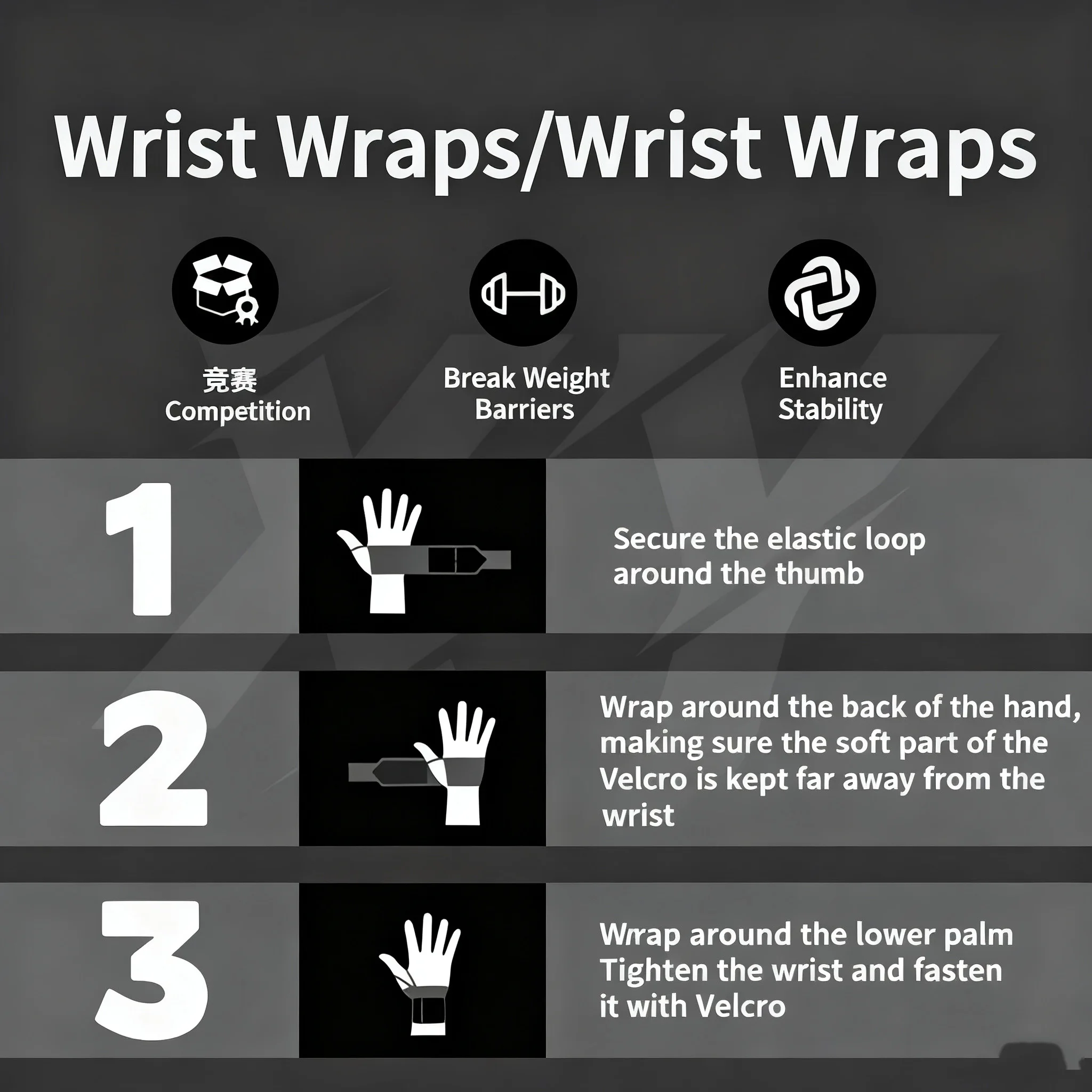 1 Pair Gym Sports Weight Lifti - Wrist Wraps Weightlifting Support recension och pris