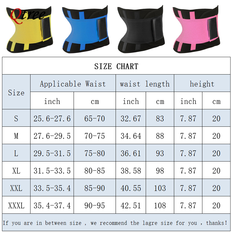 Qtree Hot Neoprene Waist Train - Sweat Waist Trainer Belt Neoprene recension och pris