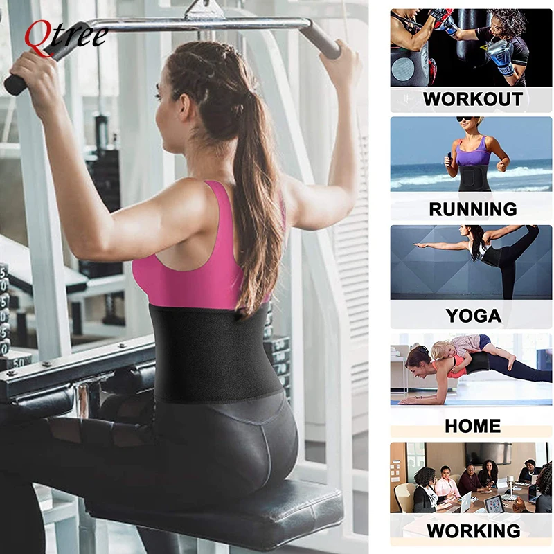 Qtree Waist Cincher Body Shape - Sweat Waist Trainer Belt Neoprene recension och pris