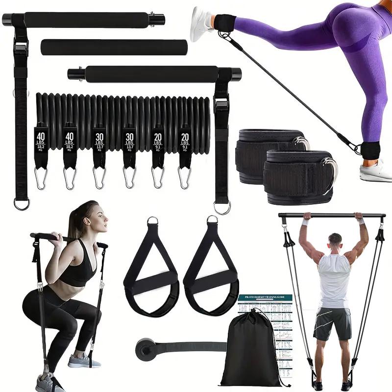 Multifunctional Pilates Bar Ki - Pilates Bar Kit With Resistance Bands recension och pris