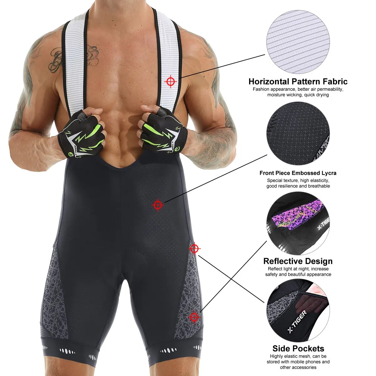 Cycling Bib Shorts 5D Gel Pad  - Padded Cycling Shorts 5D Gel recension och pris