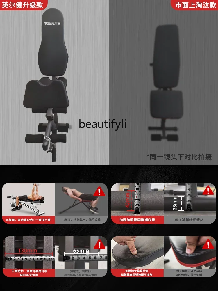 A49 Dumbbell stool household m - Push Up Board Foldable Multi Function recension och pris