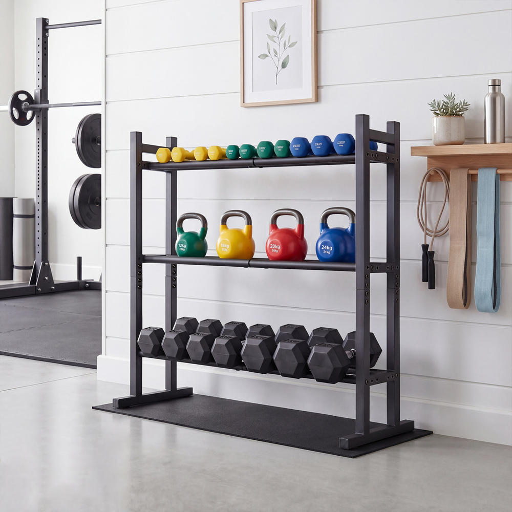 Heavy Duty 3-Tier Dumbbell Rac - Fitness Equipment recension och pris