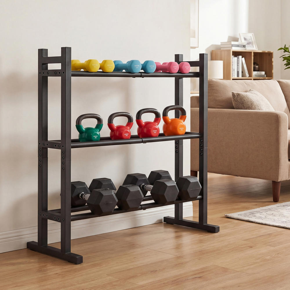 Heavy Duty 3-Tier Dumbbell Rac - Fitness Equipment recension och pris