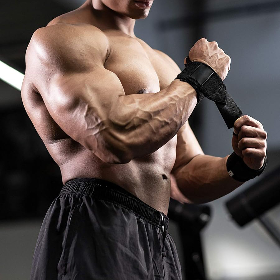 ‌Adjustable Deadlift Wrist Wra - Wrist Wraps Weightlifting Support recension och pris
