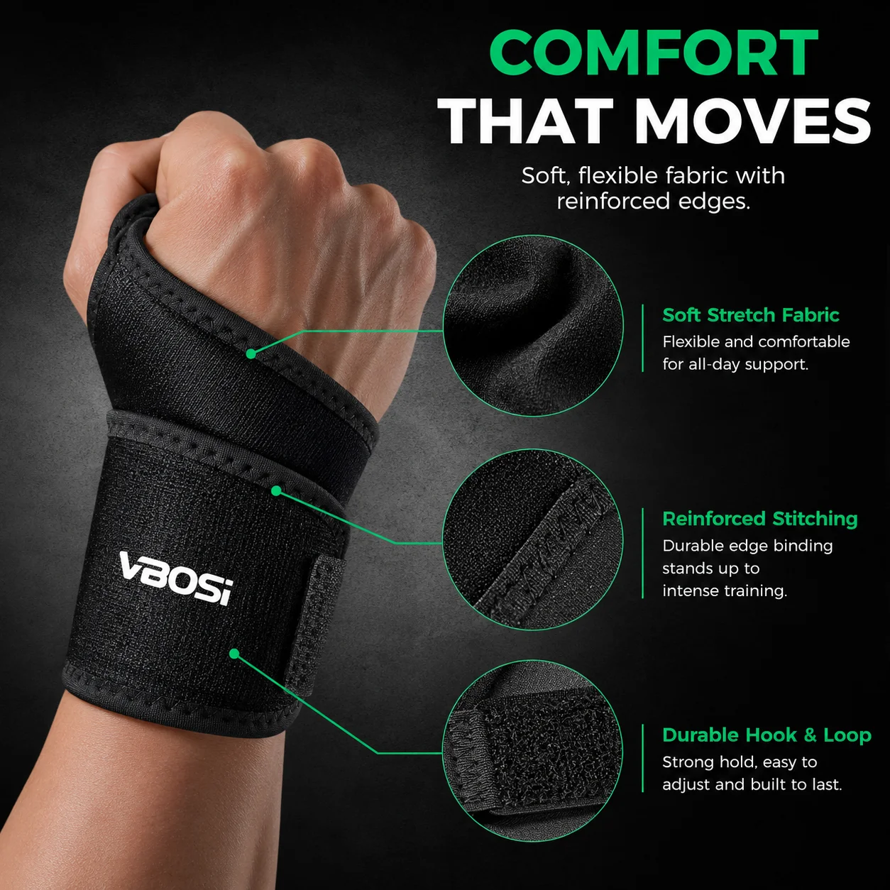 VBSOi Adjustable Wrist Support - Wrist Wraps Weightlifting Support recension och pris