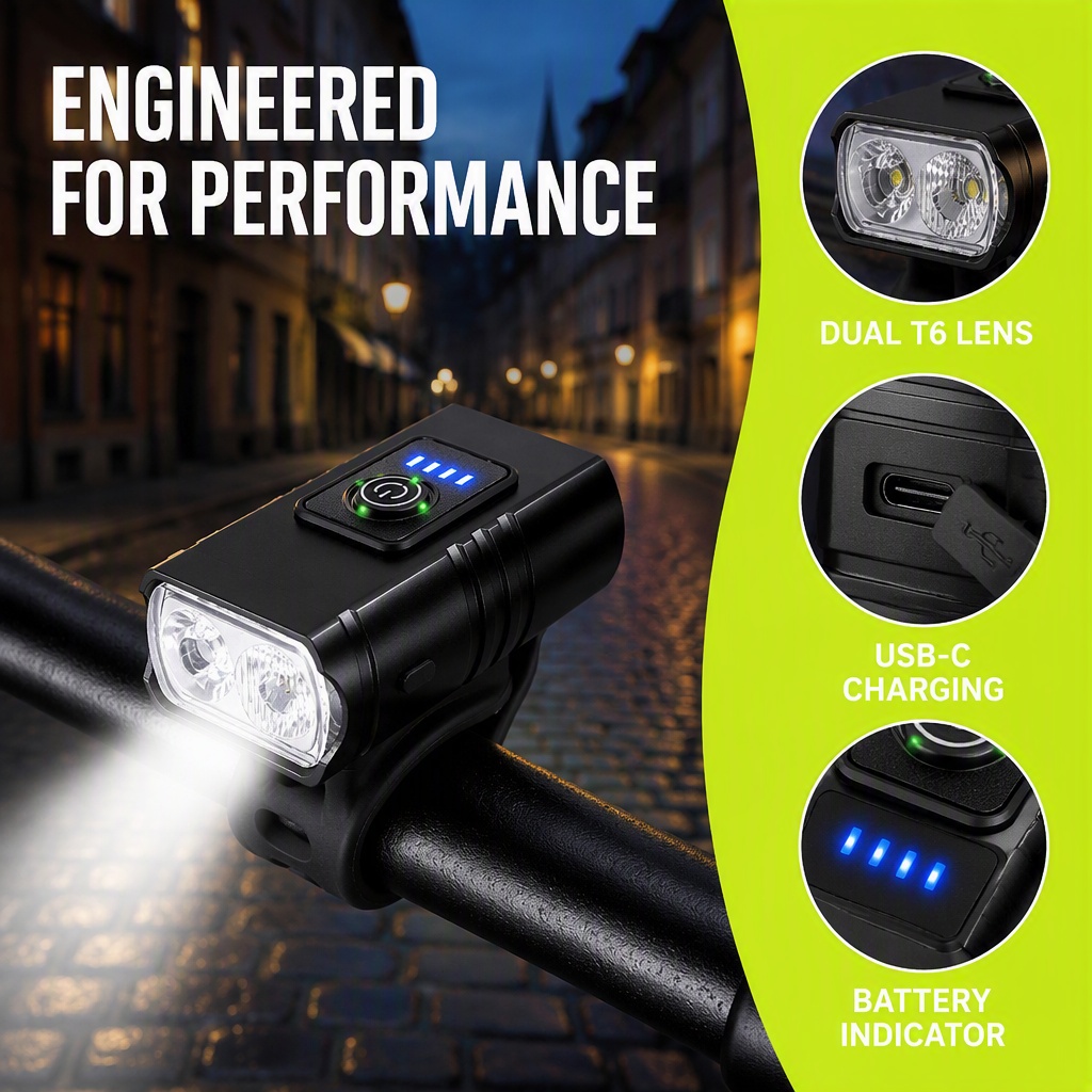 Bike Light USB Rechargeable LE - Rechargeable Bicycle Headlight 1000 Lumen recension och pris