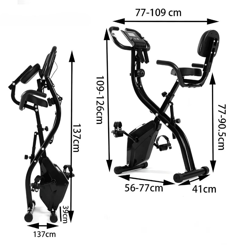 Stationary Exercise Bike Folda - Exercise Bike Magnetic Resistance recension och pris