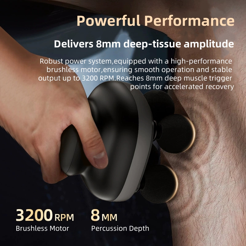 4-Heads Handheld Fascia Gun Pr - Electric Massage Gun Deep Tissue recension och pris